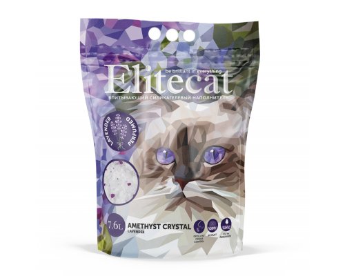 Absorbent silica gel filler EliteCat Crystal Lavender 7.6 l