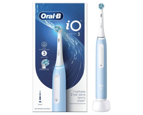 Electric toothbrush Oral-B iO 3 Ice Blue + 4 nozzles Ultimate Clean